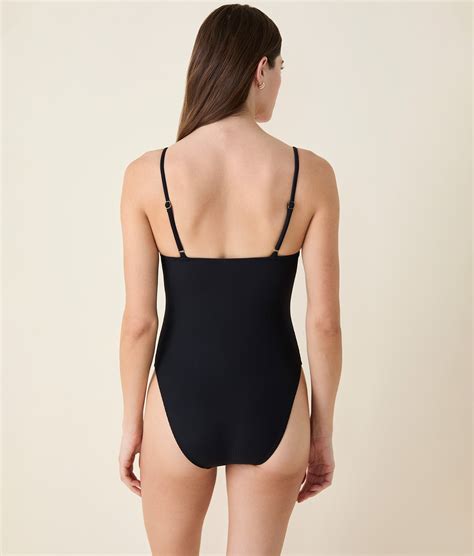 The Amalfi One Piece - Ribbed - Black - Classic - Andie Co.