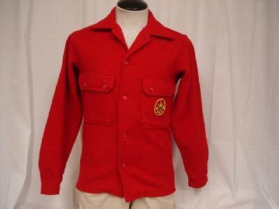 red wool official boy scouts bsa jacket  patches