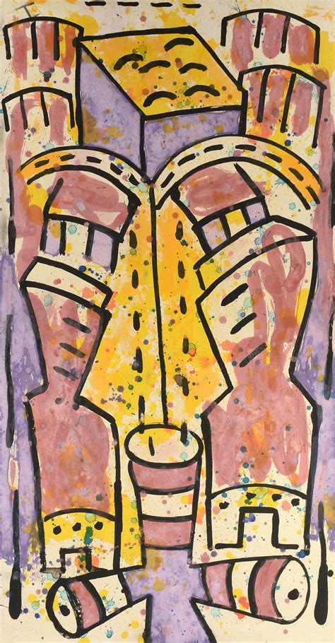 Lot - IBSEN ESPADA (American/Texas b. 1952) A PAINTING, “Acropolis,” 1989