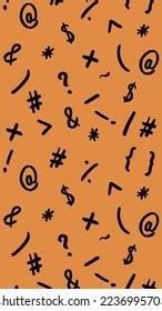pattern image keyboard symbols punctuation marks stock illustration