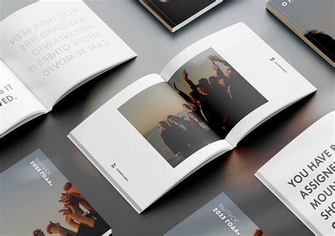 yearbook design multi page layout behance