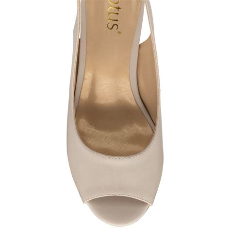 Lotus Evelyn Ladies Nude Sling Back Heels-elevate your sole
