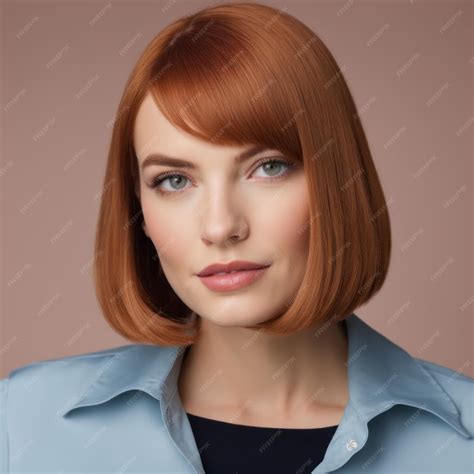 Premium AI Image | Fashion Hairstyle Glamour Young Woman Portrait Bob