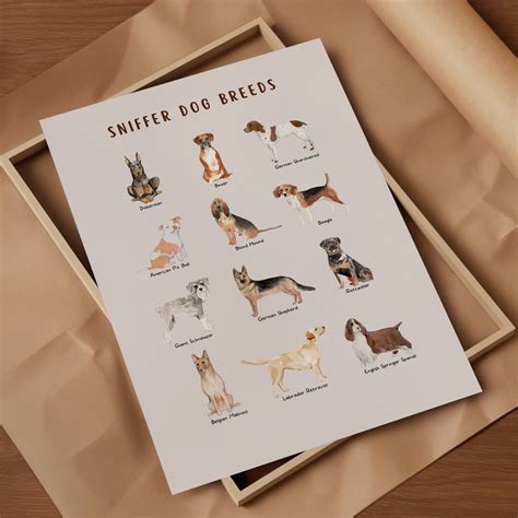 Digital Download Sniffer Dog Breeds Print Wall Art Print - Etsy