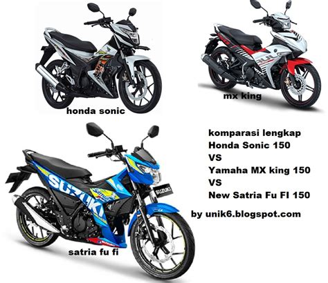 Perbandingan Lengkap Satria FU FI Injeksi VS Honda Sonic VS MX king