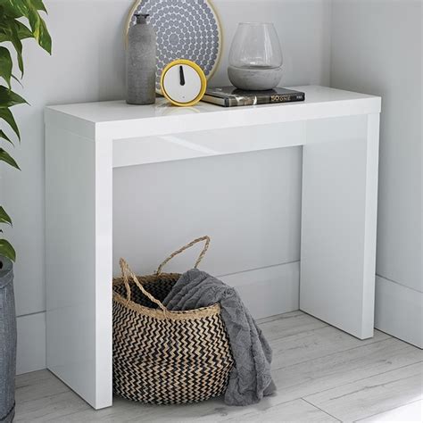 Puro White Console Table | White Console Table | Modern Console Table