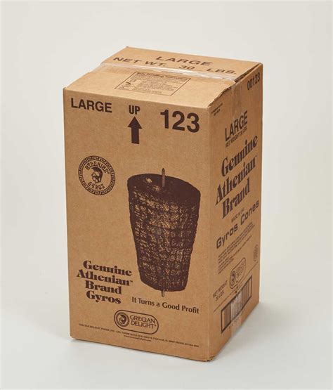Grecian Delight Athenian Large Gyro Cone, 30 Pound.