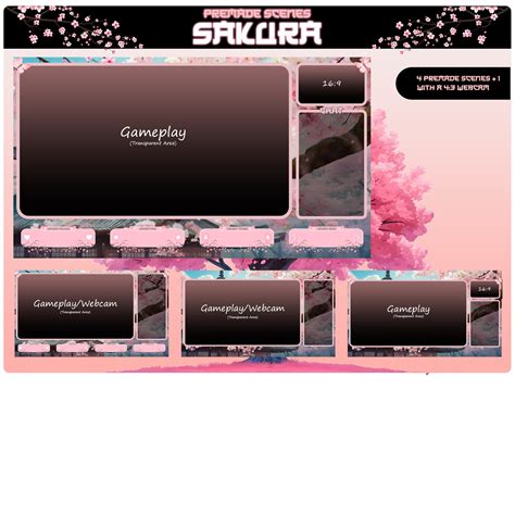 Sakura Stream Pack | Instant Download | Twitch Overlays | Cherry