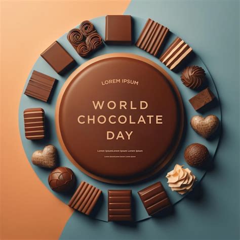 world chocolate day premium ai generated psd