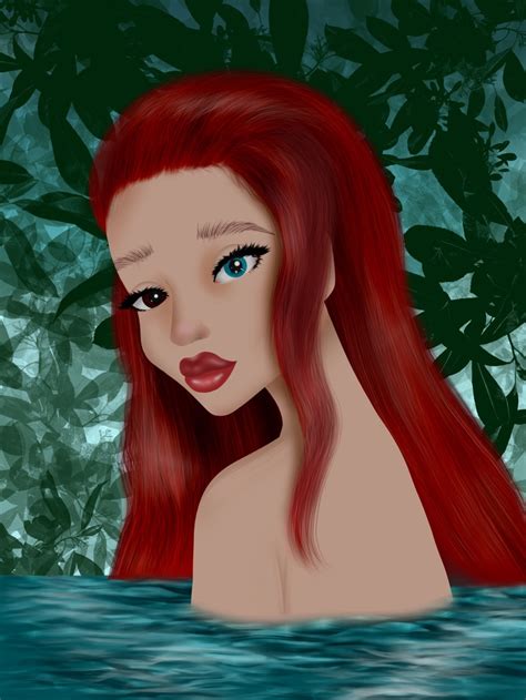 Взгляд русалки в стиле Персонажи на Illustrators.ru