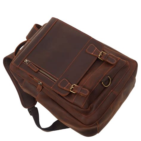 Мужской кожаный винтажный рюкзак Buffalo Bags коричневый M2254C| Купить ...