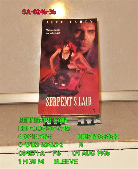 Serpent's Lair [VHS] : Jeff Fahey, Lisa Barbuscia, Heather Medway