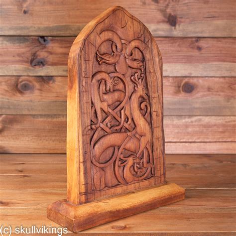 Rune Stone from Hand Carved Wood – Skullvikings