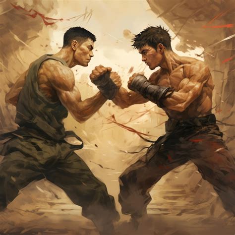 premium photo unveiling  power  epic clash  fighting combat