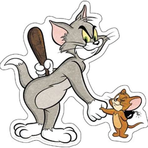 tom jerry handshake vinyl sticker  sticker shoppe