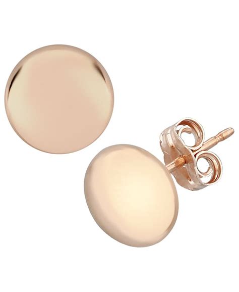 Macy's Flat Ball Stud Earrings Set in 14k Rose Gold (7mm) - Macy's