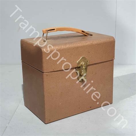 Metal Box of Vinyl 45 Single Records | Tramps Prop Hire