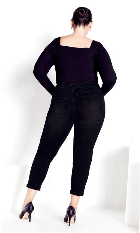 Evans Black Girlfriend Stretch Jean Black | Evans