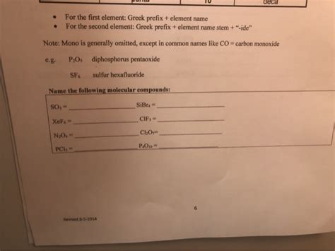 solved deca    element greek prefix element cheggcom