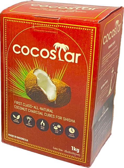 Amazon.co.jp: Coco Star シーシャ用 炭 1kg 72個入り 25x25x25mm : スポーツ＆アウトドア