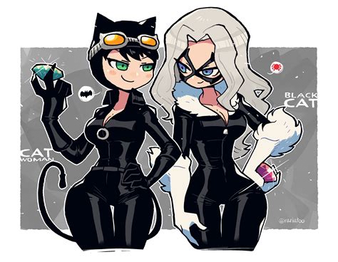 Black Cat And Catwoman