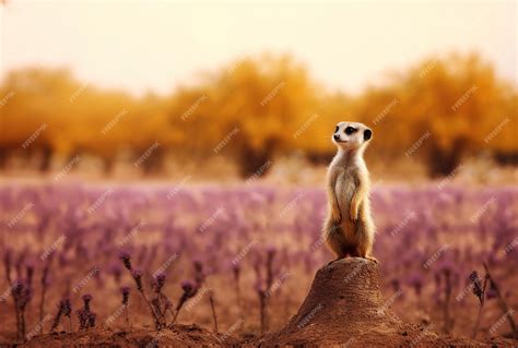 Premium AI Image | Meerkat in its habitat