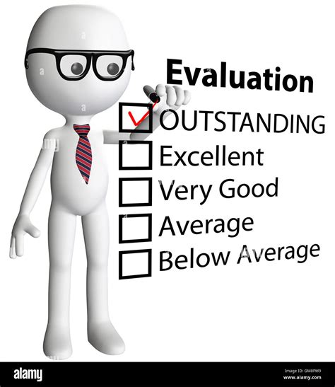 cartoon teacher manager check evaluation form report stock photo alamy