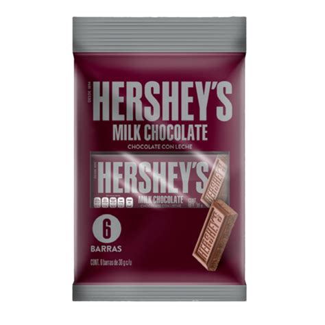 Hersheys 6-pack Barra Chocolate con LECHE paquete con 6 piezas de 30g