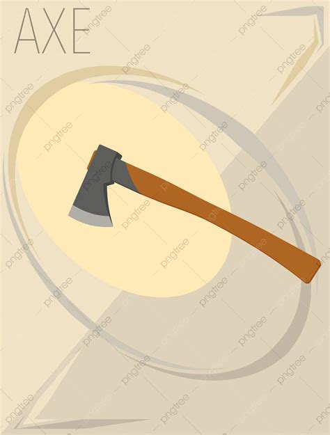 axe minimal design creative vector art illustration poster template