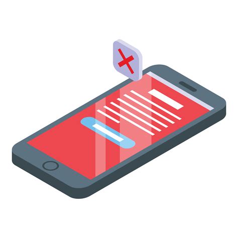 Malware phone icon, isometric style 15874899 Vector Art at Vecteezy