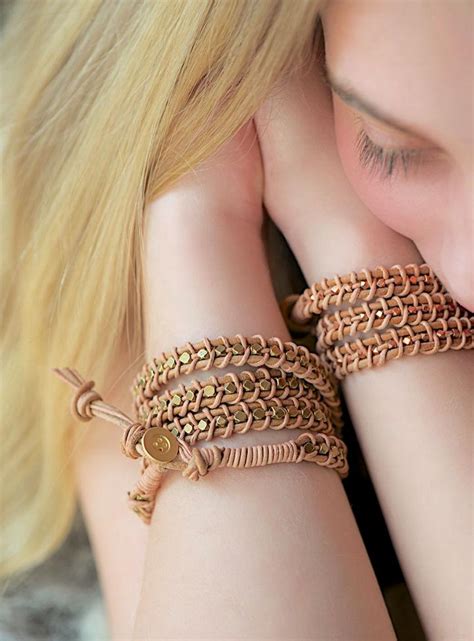 15 Easy To Make DIY Leather Bracelet Ideas • Its Overflowing