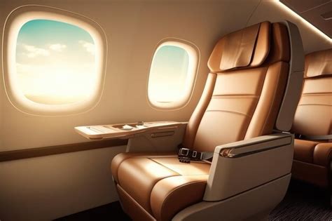 Premium Photo | Airplane first class interior view AI generated