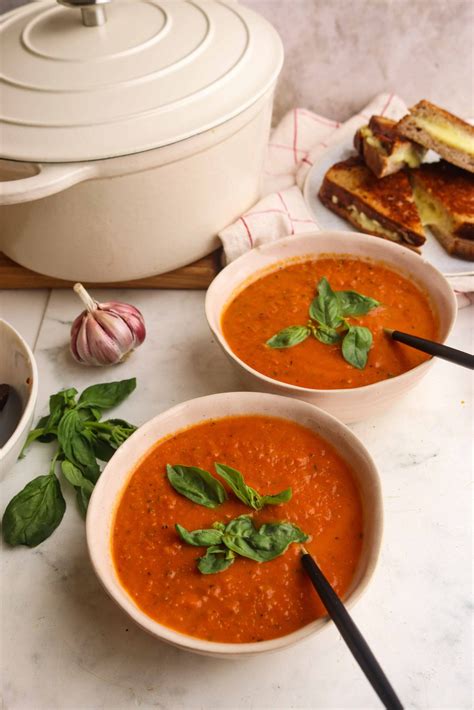 Homemade Tomato Basil Soup - About a Mom
