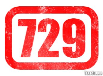 729 Text Effect and Logo Design Number