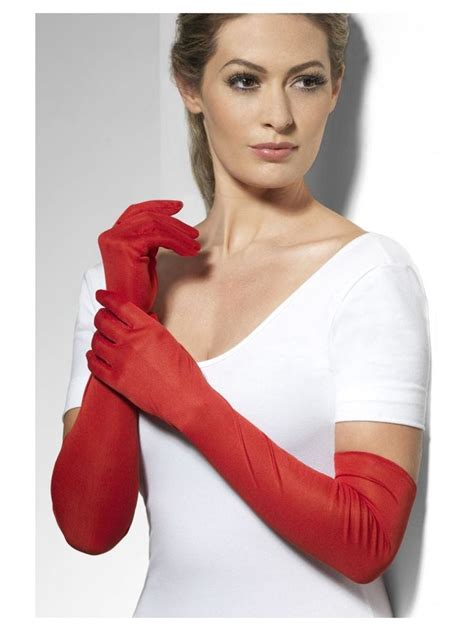 Red Gloves | Red gloves, Fancy dress accessories, Long gloves