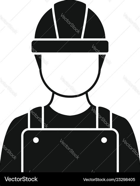 Construction man icon simple style Royalty Free Vector Image