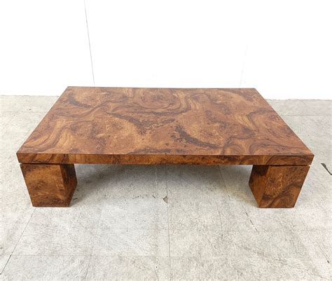Vintage burl wood coffee table, 1970s | #261032