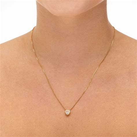 Colar Banhado A Ouro Feminino - Colar Feminino Coração Cristal Banhado a Ouro 18k | Shopee Brasil