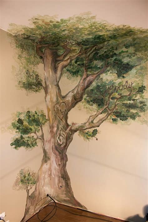 tree wall painting beautiful nature artwork