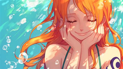 Nami One Piece Smiling Desktop Wallpaper - Anime 4K Wallpapers