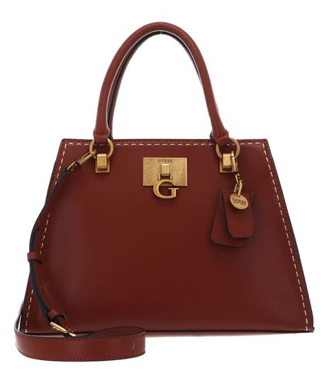 GUESS Handtasche Stephi Girlfriend Satchel Bag Whiskey | modeherz