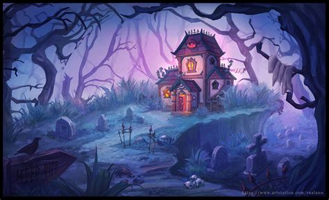 Haunted house - Environment concept art on Behance