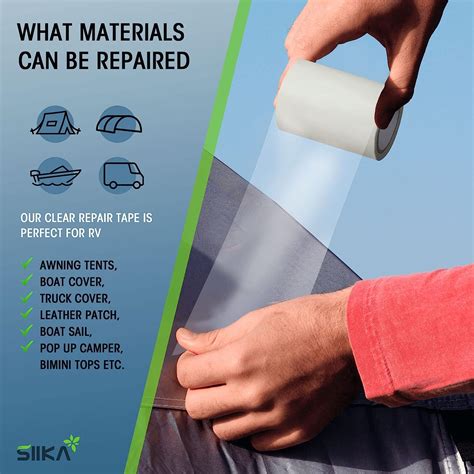 SIIKA Awning Repair Tape -30FT Tent Repair Tape Canvas Repair Tape Boat