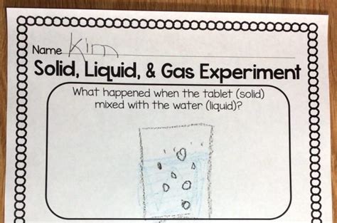 Easy & Fun Solid, Liquid, Gas Science Experiment with Free Printable Page - Lessons for Little ...