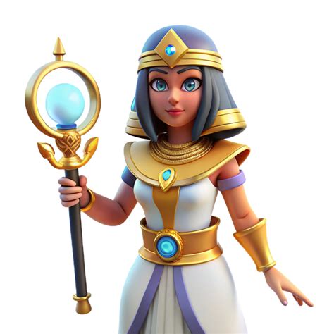 glorious timeless Isis, Egyptian goddess of magic NO BACKGROUND with