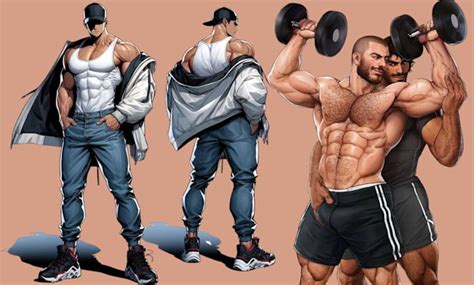 draw gay bara muscle yaoi nsfw fan art fanart oc comic gay