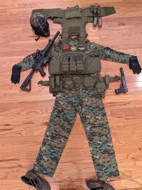 Airsoft Digital Woodland Loadout Airsoft Loadout: Olive, Green And