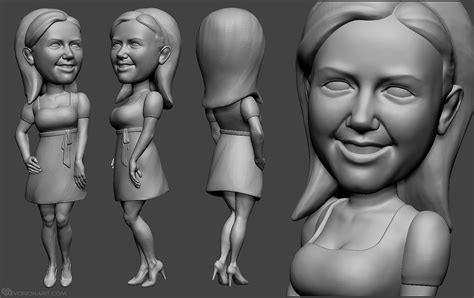 ArtStation - Portrait head sculpting for 3d printing (Bobbleheads)