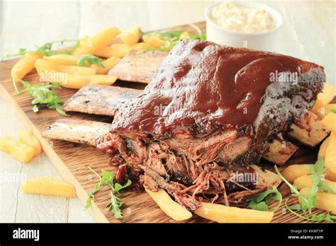 beef ribs in bbq sauce Stock Photo - Alamy