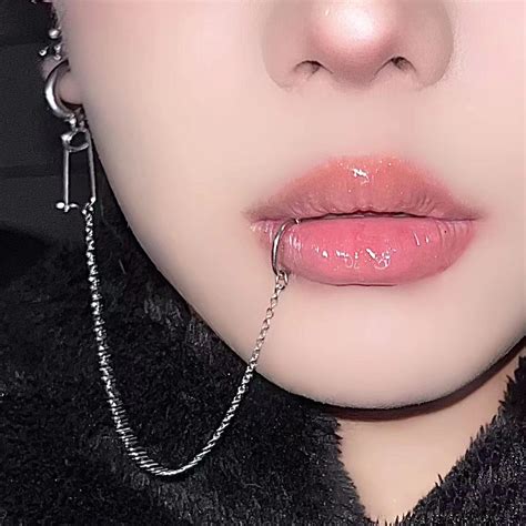 Lip/Nose To Ear Chain RingCool Nose RingCartilage PiercingMedical